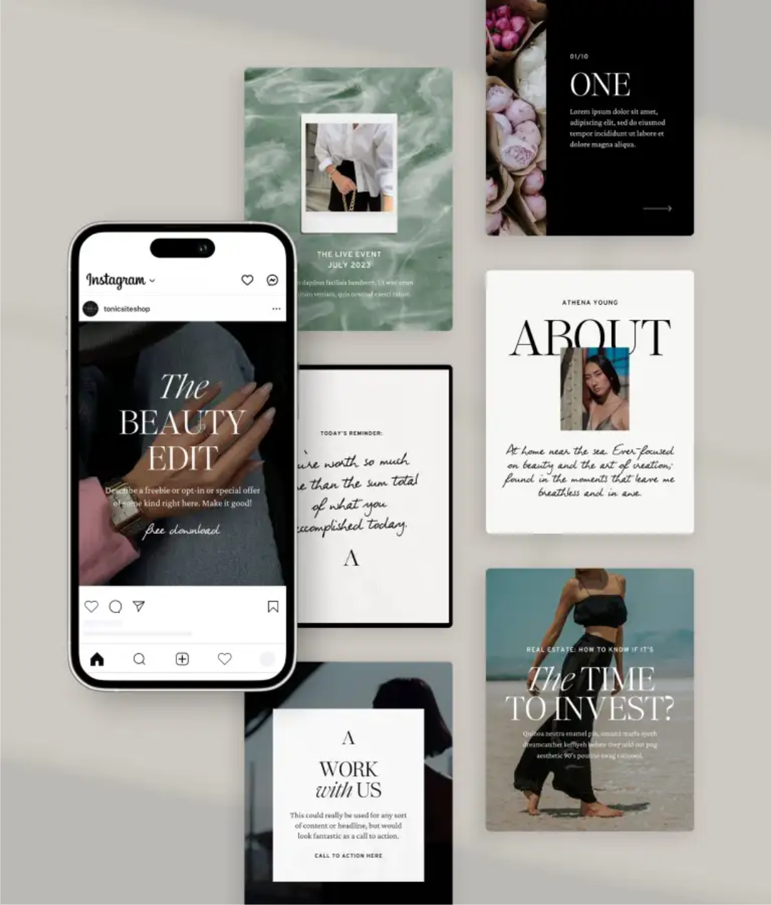 Tonic Canva Template Amaretto