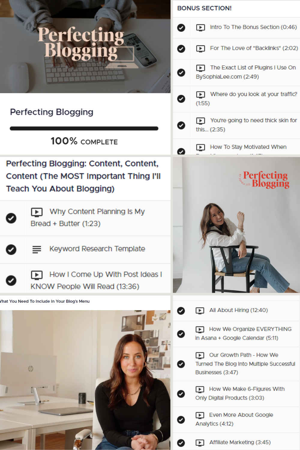 perfecting blogging course curriculum