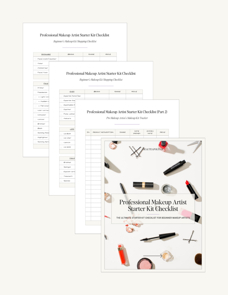 Free Professional Makeup Artist Starter Kit Checklist